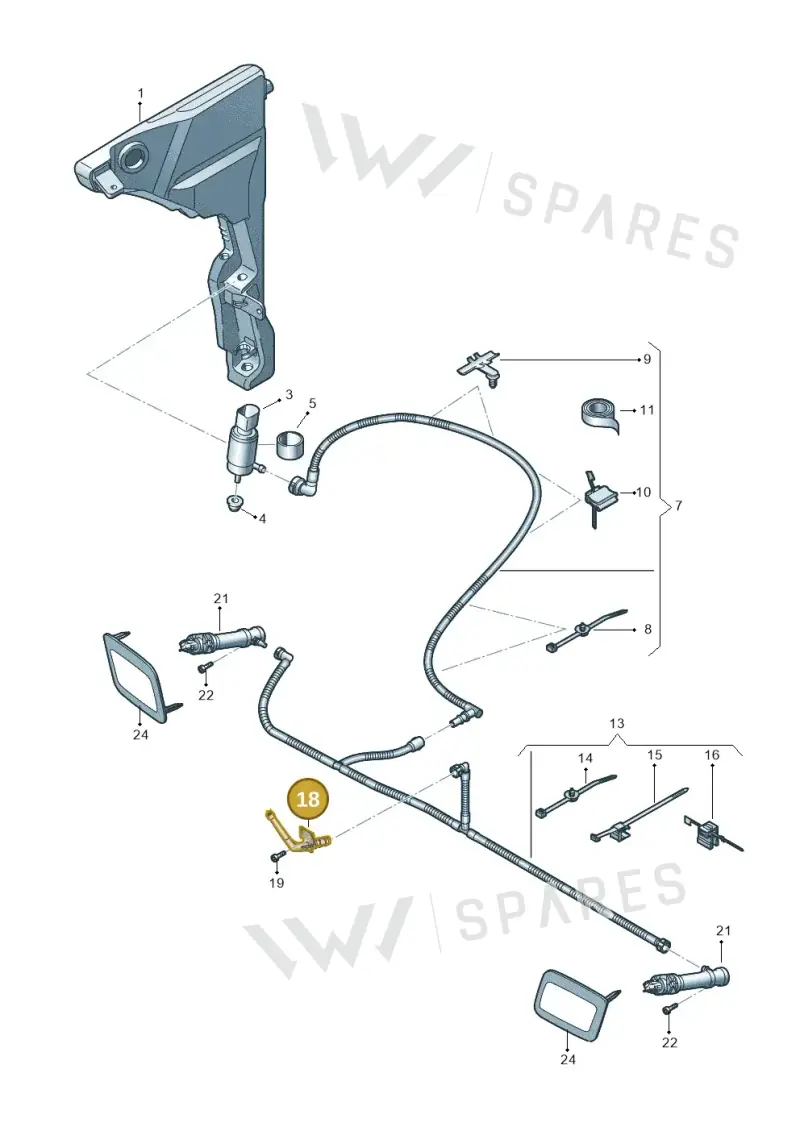 4N0955187 — Audi A8L (2017-2022) diagram 838955300, position 18