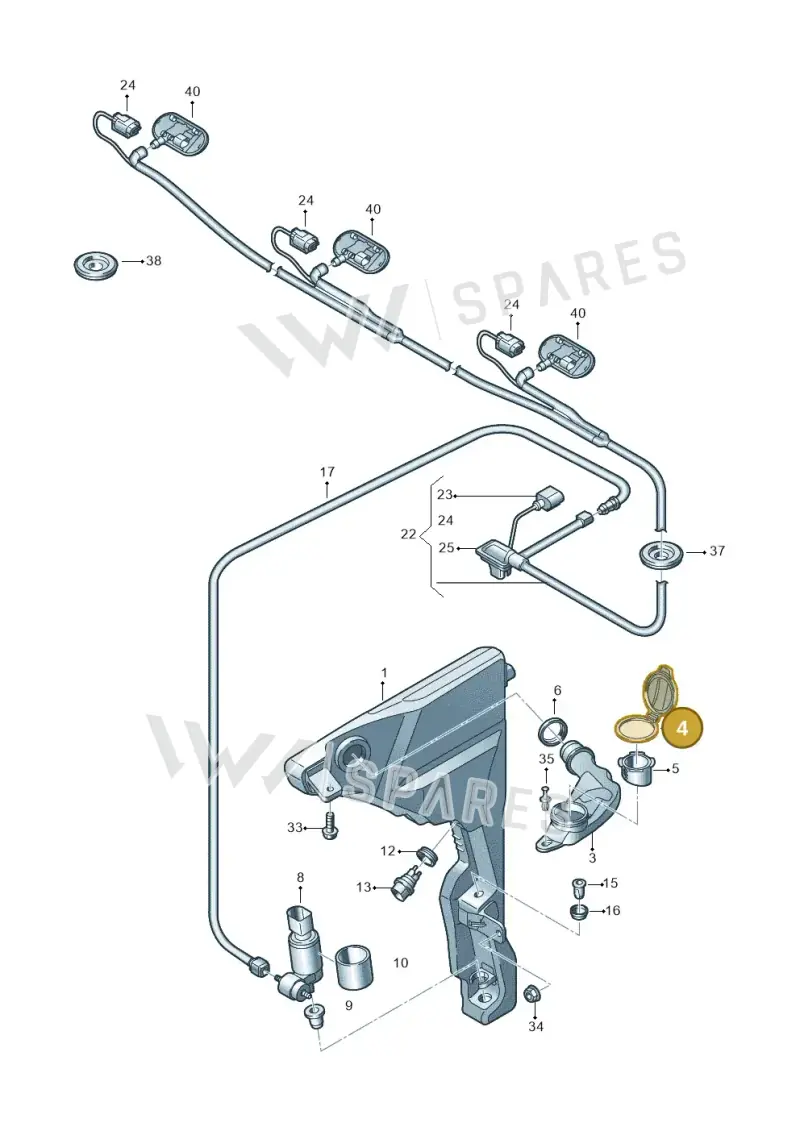 4N0955267 — Audi A8L (2017-2022) diagram 838955100, position 4