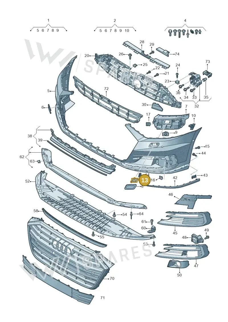 4N0955460 — Audi A8L (2017-2022) diagram 838807100, position 13