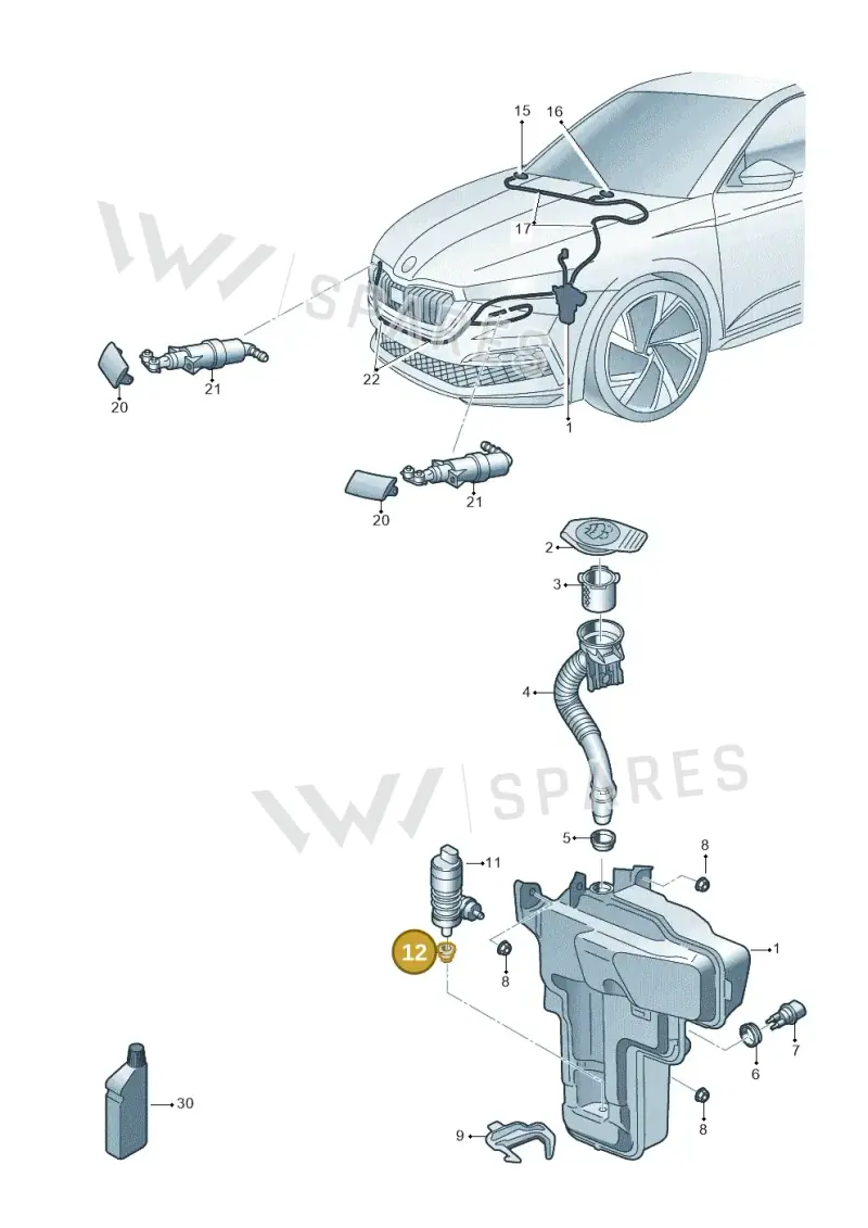 4N0955465 — Skoda Octavia (2019-2022) diagram 585955020, position 12