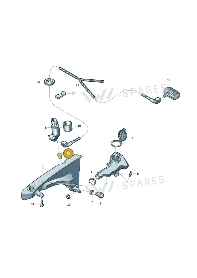 4N0955465 — Audi RS Q3 Sportback (2019-2024) diagram 597955015, position 9