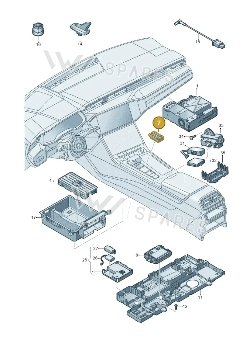 4N0959428B — Audi RS7 Sportback (2019-2025) diagram 435035550, position 7