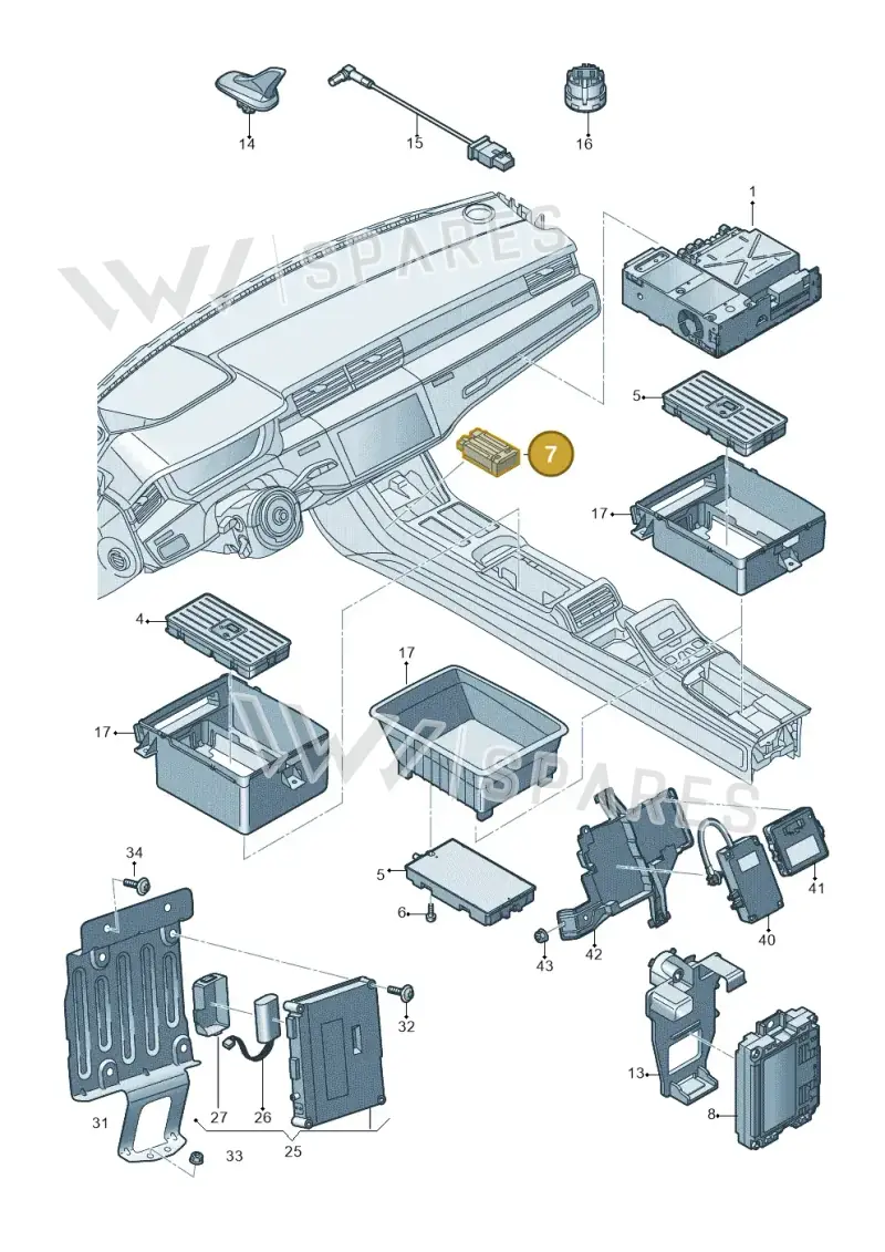4N0959428B — Audi A8 (2017-2025) diagram 838035550, position 7
