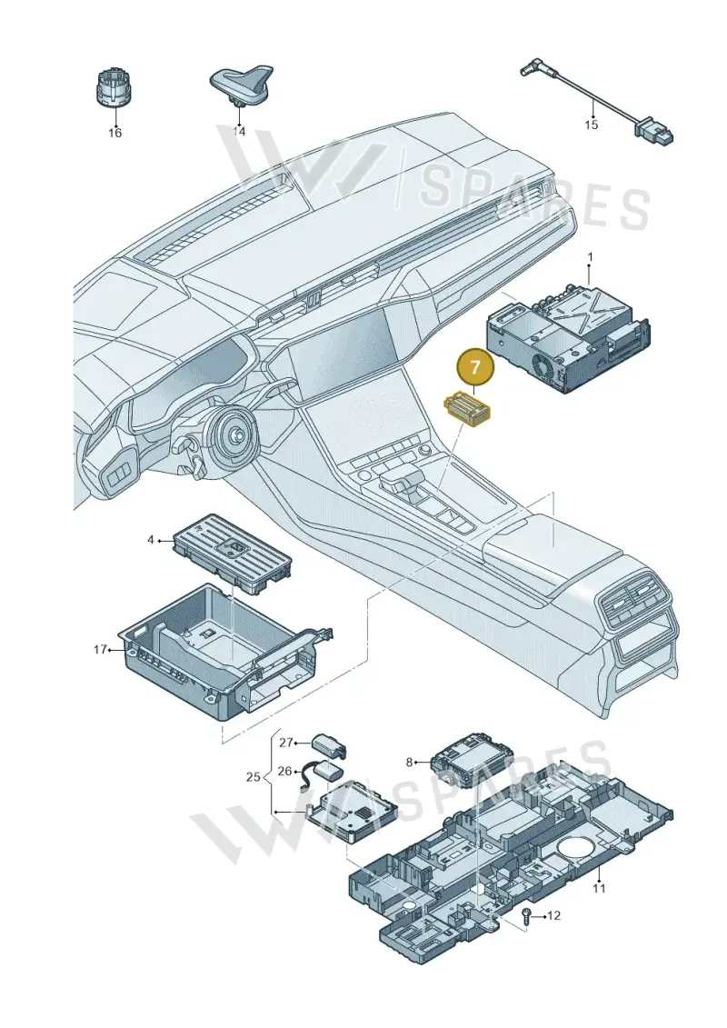 4N0959428B — Audi RS6 Avant (2019-2025) diagram 430035550, position 7