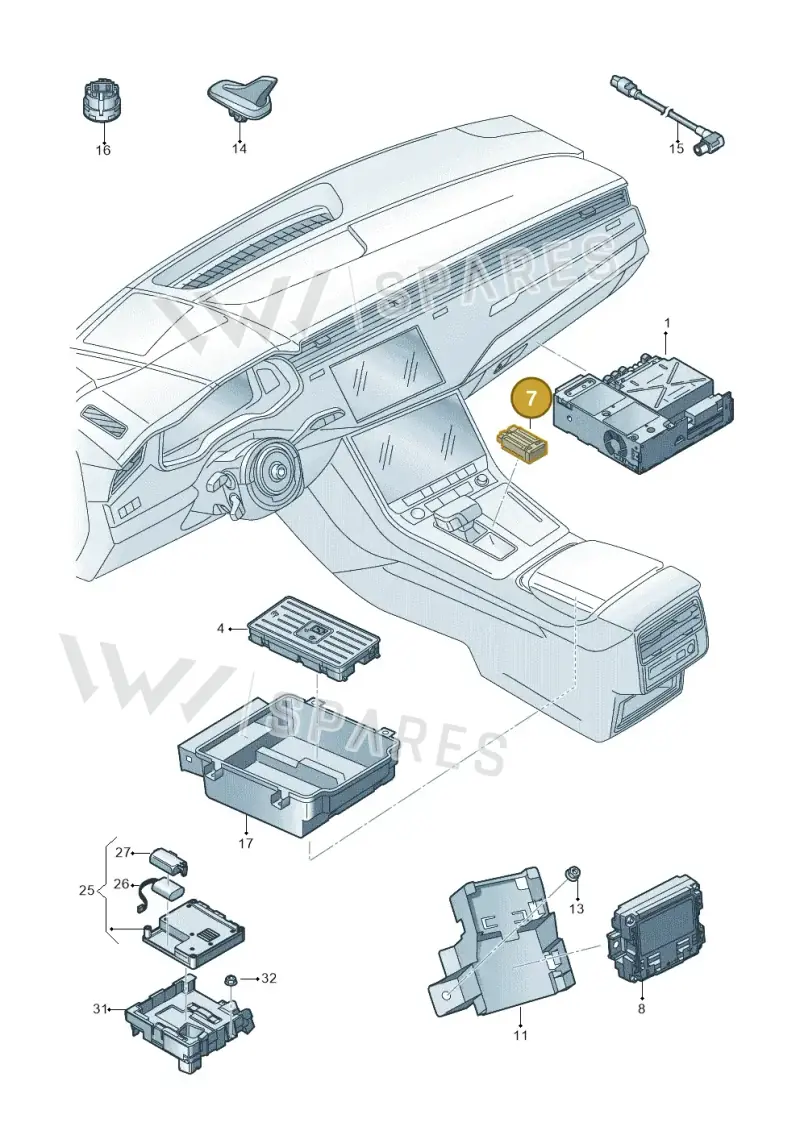 4N0959428C — Audi RS Q8 (2019-2025) diagram 429035055, position 7