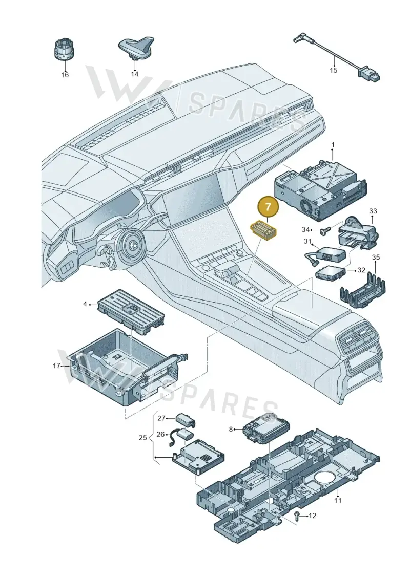 4N0959428C — Audi RS7 Sportback (2019-2025) diagram 435035550, position 7