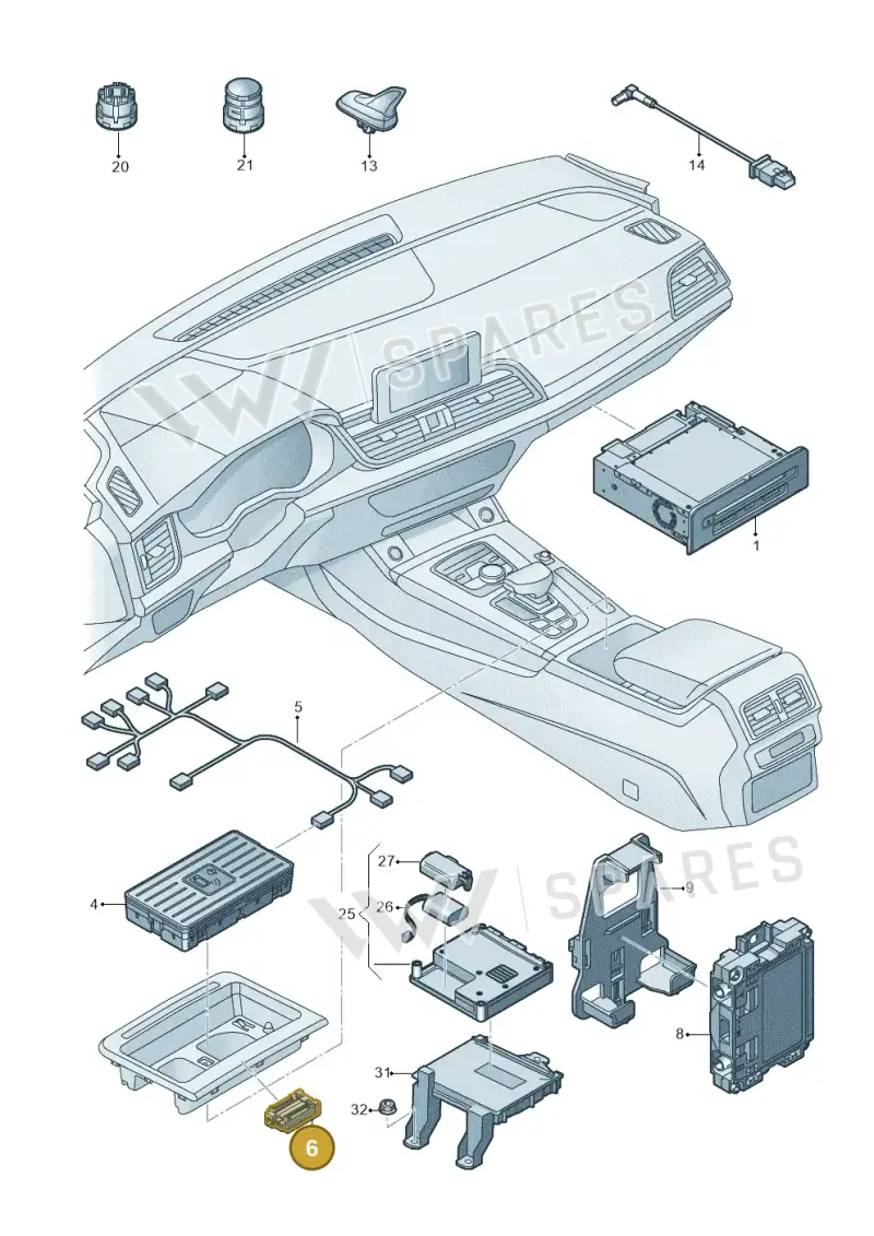 4N0959428C — Audi Q5 (2016-2025) diagram 896035055, position 6
