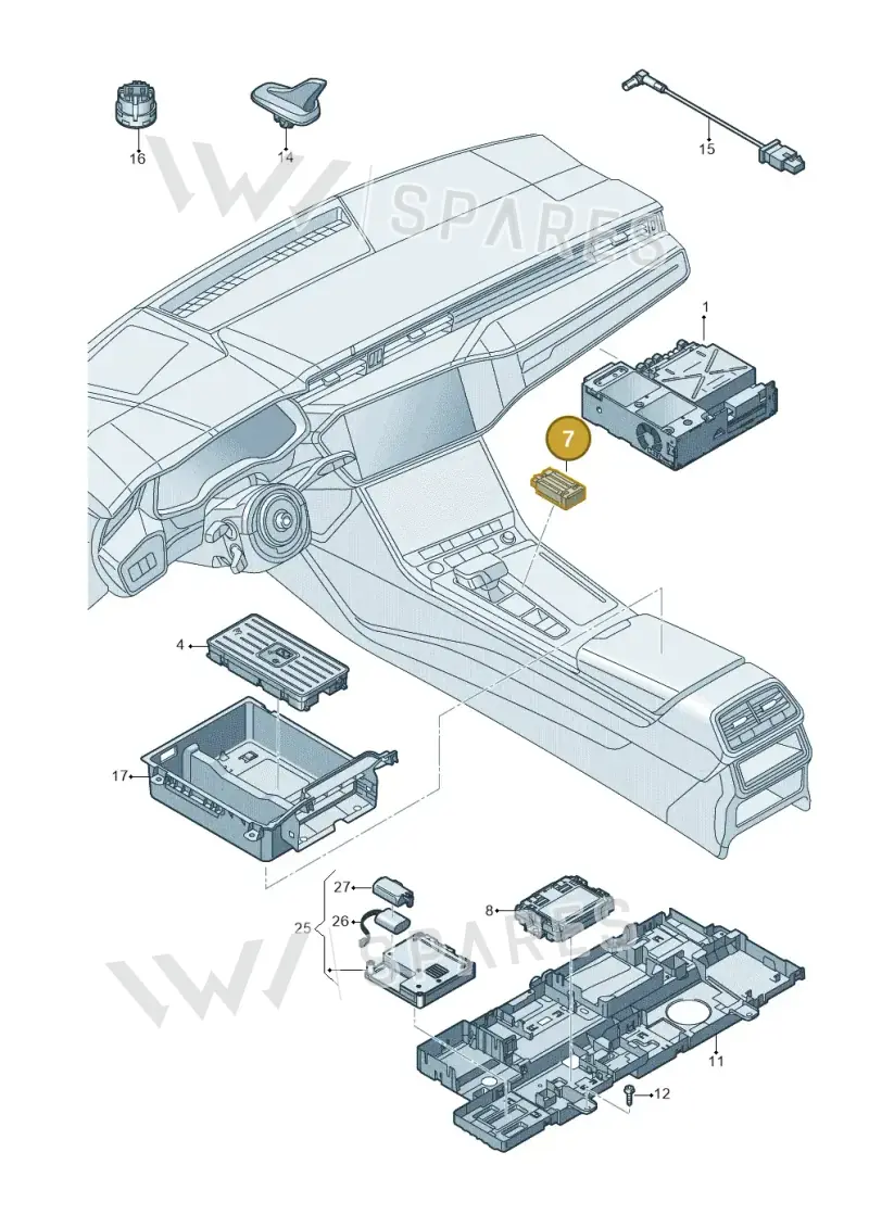 4N0959428C — Audi RS6 Avant (2019-2025) diagram 430035550, position 7