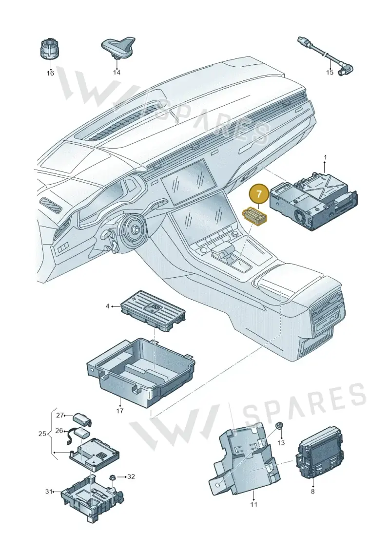 4N0959428 — Audi Q8 (2018-2025) diagram 429035055, position 7