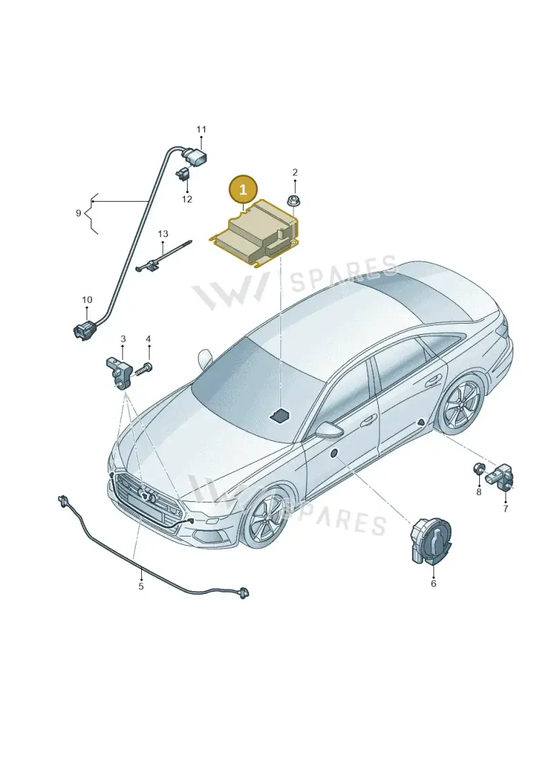 4N0959655AF — Audi RS6 Avant (2019-2025) diagram 430959300, position 1
