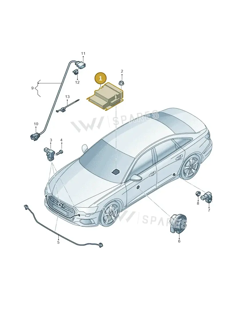 4N0959655AH — Audi RS6 Avant (2019-2025) diagram 430959300, position 1
