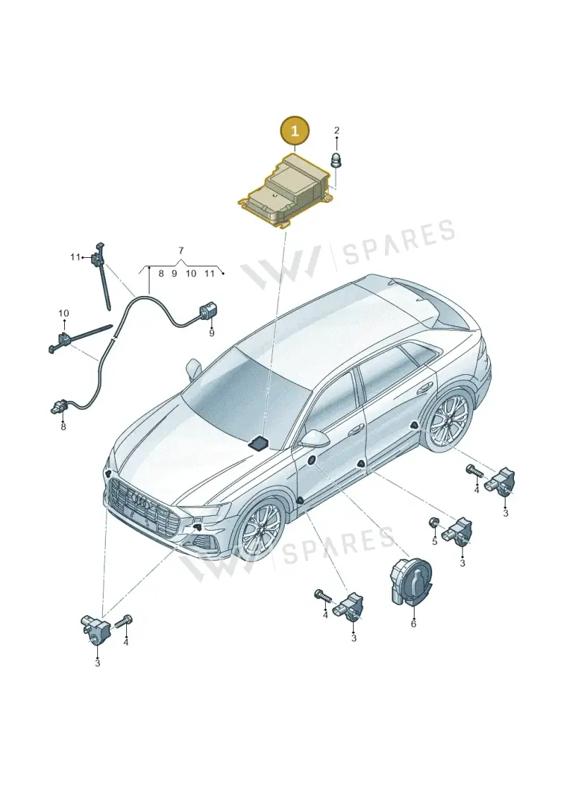4N0959655H — Audi Q8 (2018-2025) diagram 429959030, position 1