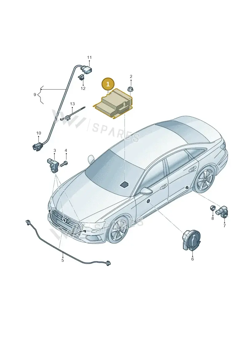 4N0959655K — Audi RS6 Avant (2019-2025) diagram 430959300, position 1