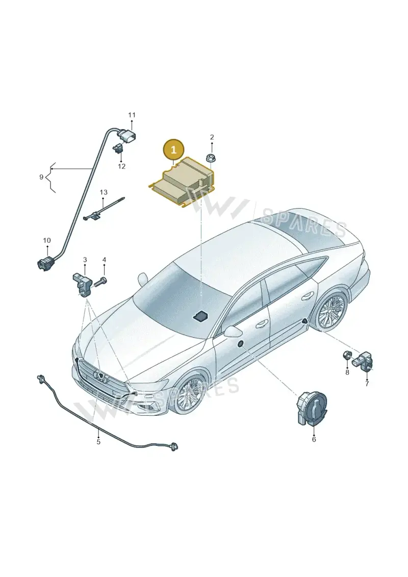 4N0959655R — Audi RS7 Sportback (2019-2025) diagram 435959300, position 1