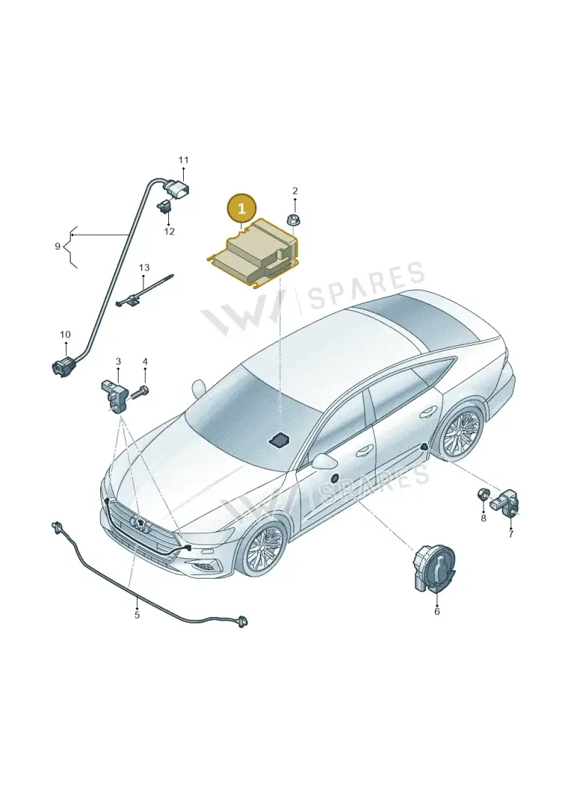 4N0959655S — Audi RS7 Sportback (2019-2025) diagram 435959300, position 1
