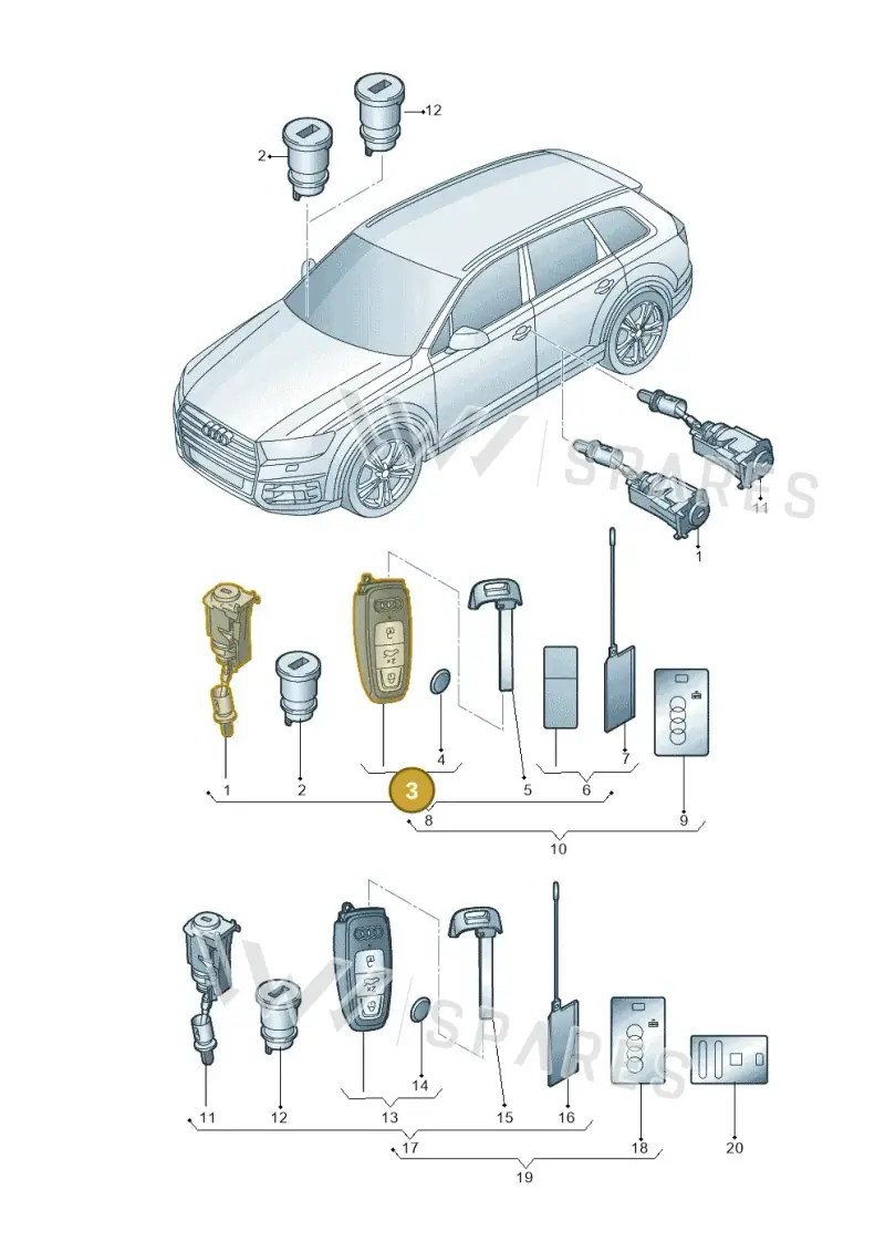 4N0959754AMTKE — Audi Q7 (2015-2025) diagram 859837014, position 3