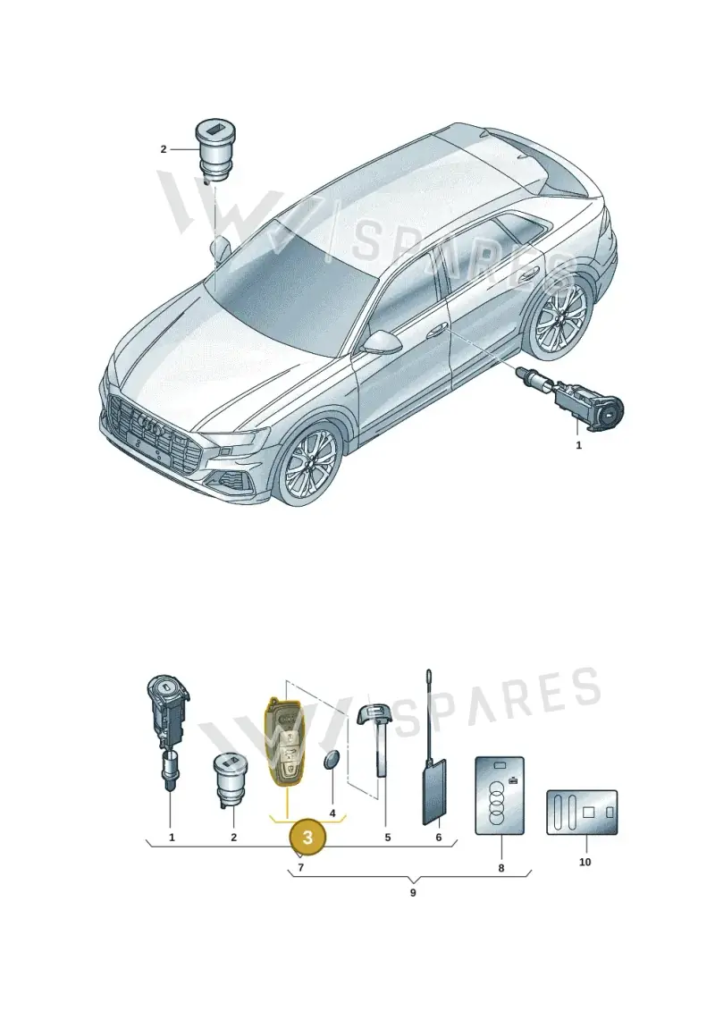 4N0959754EGTKE — Audi Q8 (2018-2025) diagram 429837013, position 3