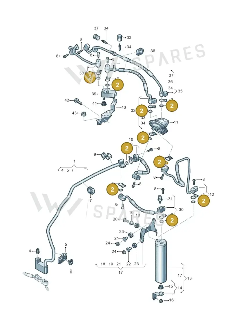 4N0959895A — Audi A8L (2017-2022) diagram 838260050, position 2