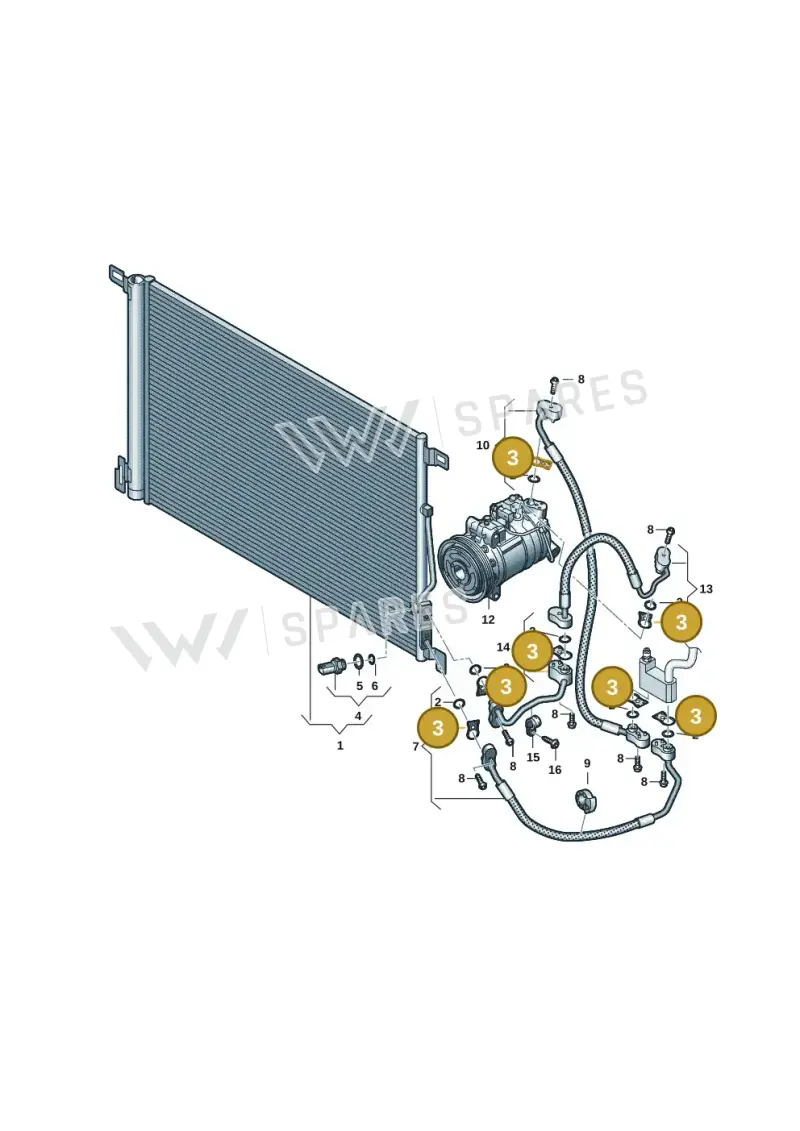 4N0959895B — Audi A8 (2017-2025) diagram 838260045, position 3