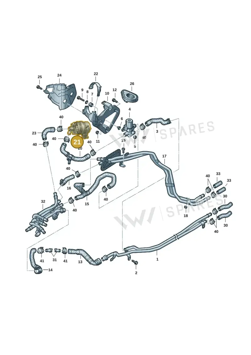 4N0965567 — Audi A6 2.0 (2018-) diagram 435121137, position 21