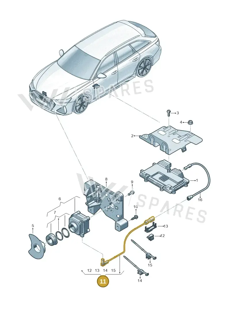 4N0971192 — Audi RS6 Avant (2019-2025) diagram 537907240, position 11