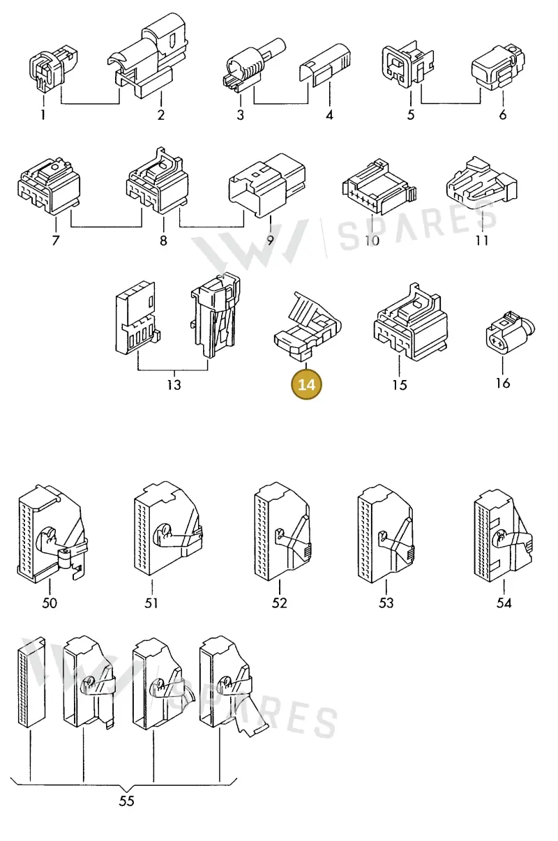 4N0971259 — Volkswagen 1J0 platform diagram 198973800, position 14