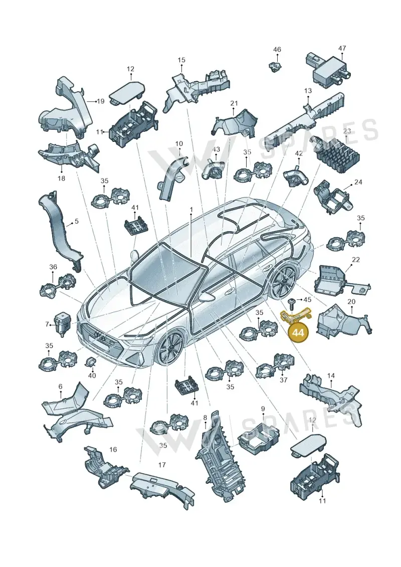 4N0971502C — Audi RS6 Avant (2019-2025) diagram 537971800, position 44