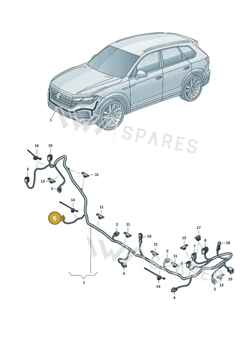 4N0973323B — Volkswagen Touareg (2017-2025) diagram 439971069, position 6