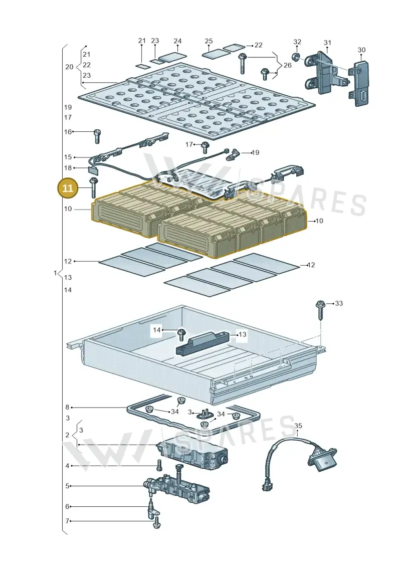 4N0998185 — Audi A6 2.0 (2018-) diagram 838915500, position 11
