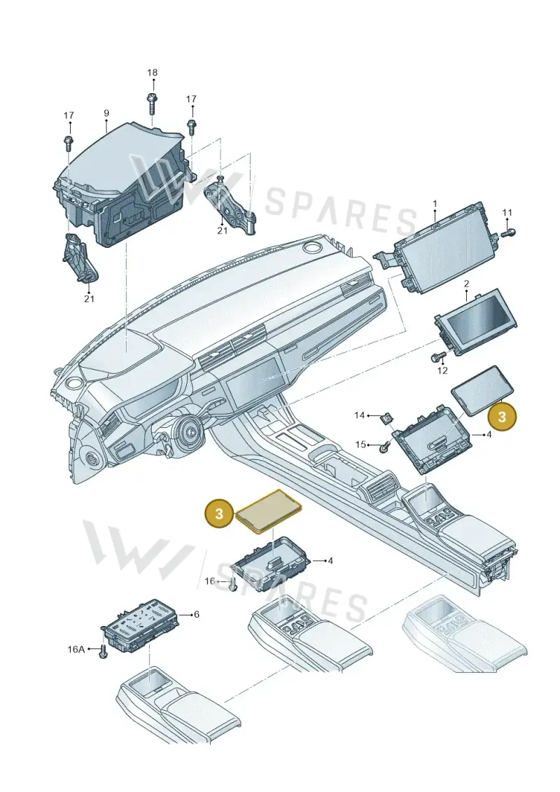 4N1035189C — Audi A8 (2017-2025) diagram 838919000, position 3