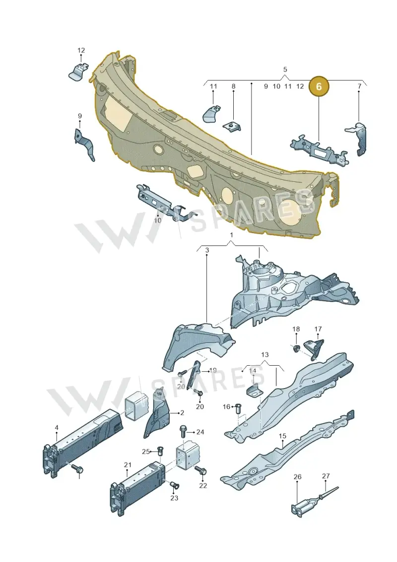 4N1806243B — Audi A8L (2017-2022) diagram 838805100, position 6