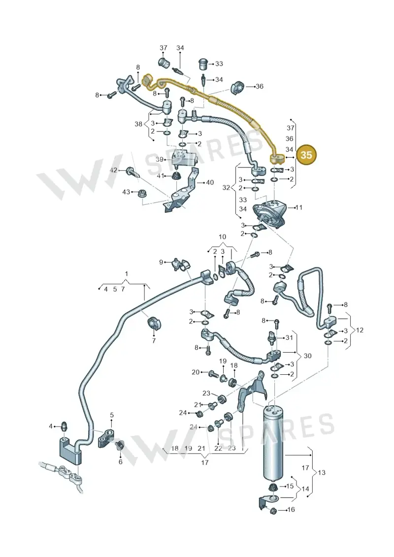 4N2816531 — Audi A8L (2017-2022) diagram 838260050, position 35