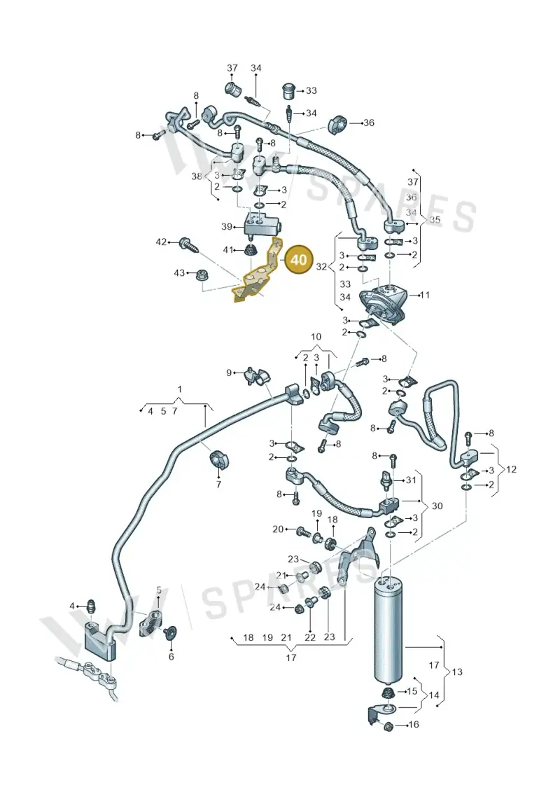 4N2816571 — Audi A8 (2017-2025) diagram 838260050, position 40