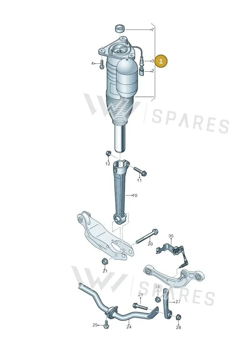 4N4616067A — Audi A8 (2017-2025) diagram 838511050, position 1