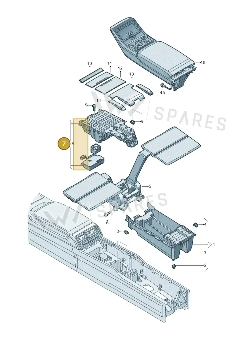 4N4862532J6PS — Audi A8 (2017-2025) diagram 838863550, position 7