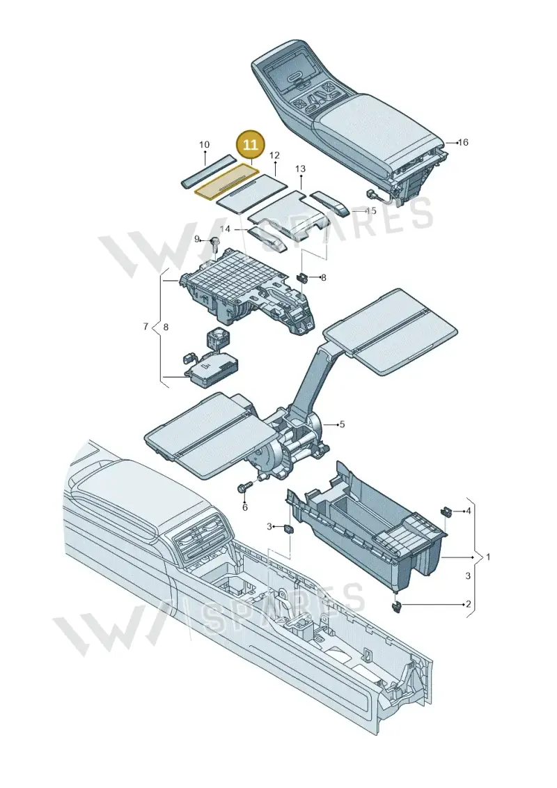 4N4864375A2UD — Audi A8 (2017-2025) diagram 838863550, position 11