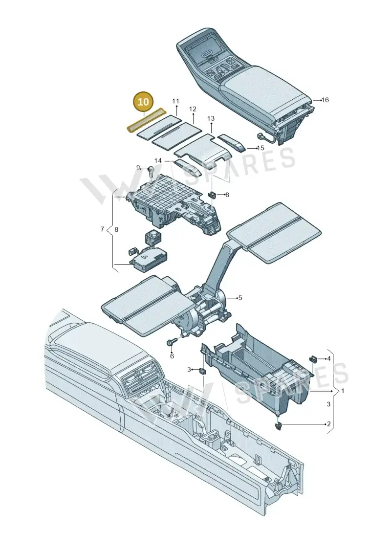 4N48867452UD — Audi A8 (2017-2025) diagram 838863550, position 10