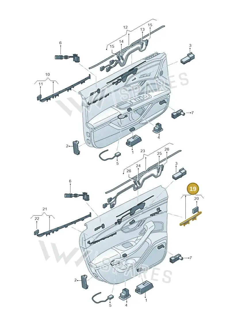 4N5947263 — Audi A8 (2017-2025) diagram 838947140, position 19