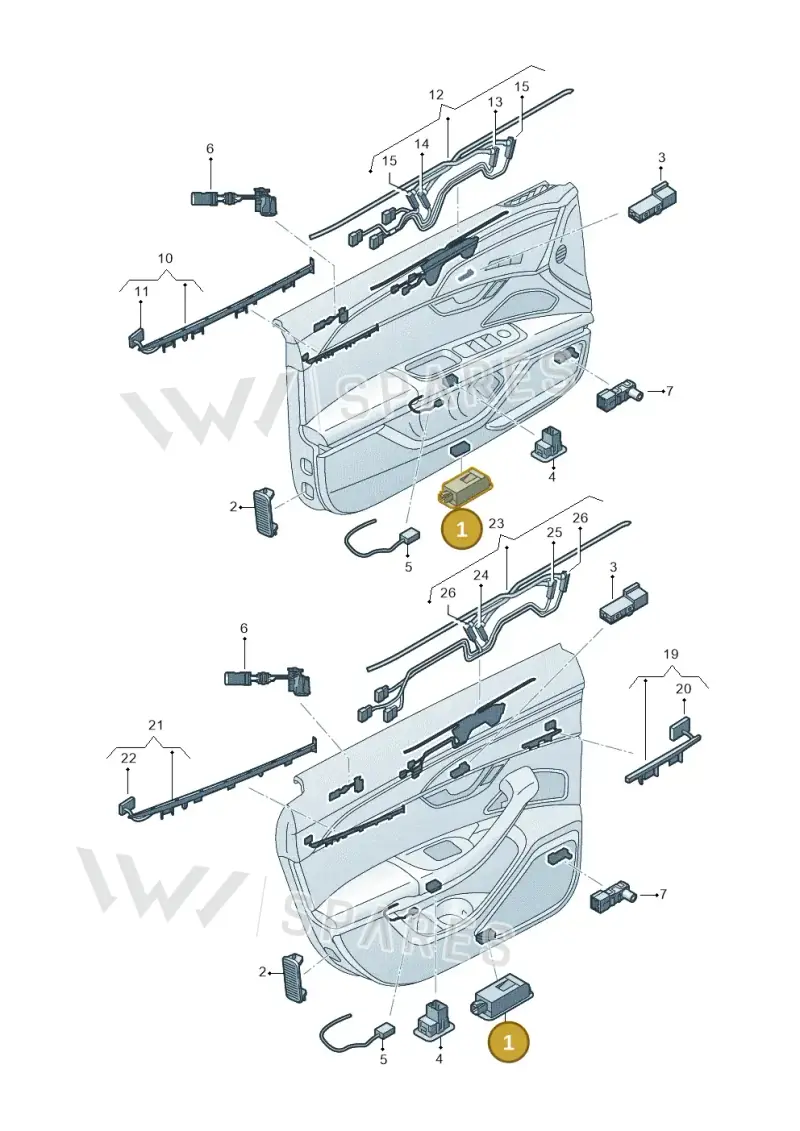 4N5947416 — Audi A8 (2017-2025) diagram 838947140, position 1