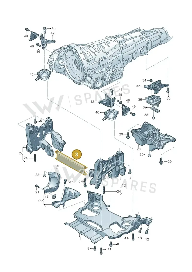 4N6399251A — Audi A8 (2017-2025) diagram 838399400, position 3
