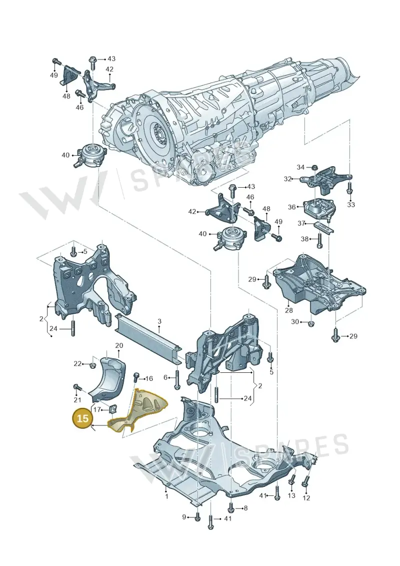 4N6399299A — Audi A8 (2017-2025) diagram 838399400, position 15