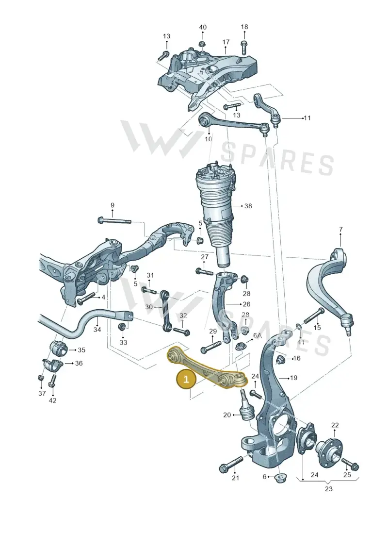 4N6407151 — Audi A8 (2017-2025) diagram 696407000, position 1