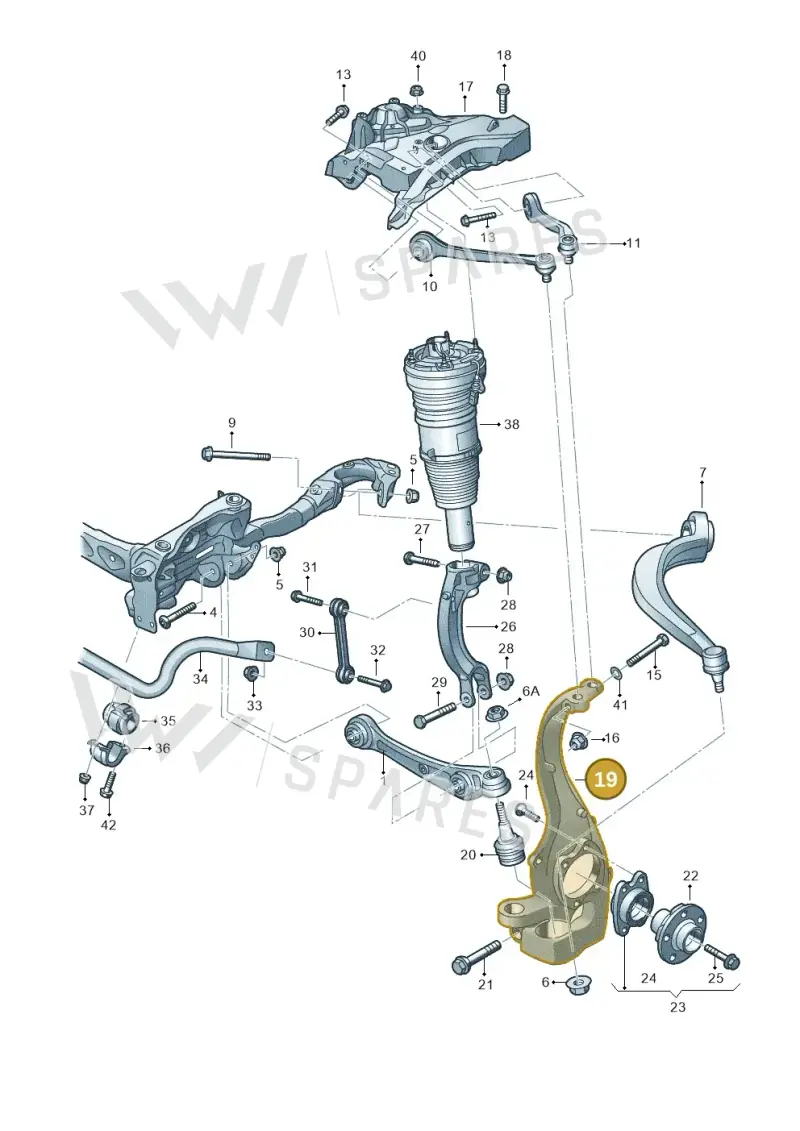 4N6407242 — Audi A8 (2017-2025) diagram 696407000, position 19