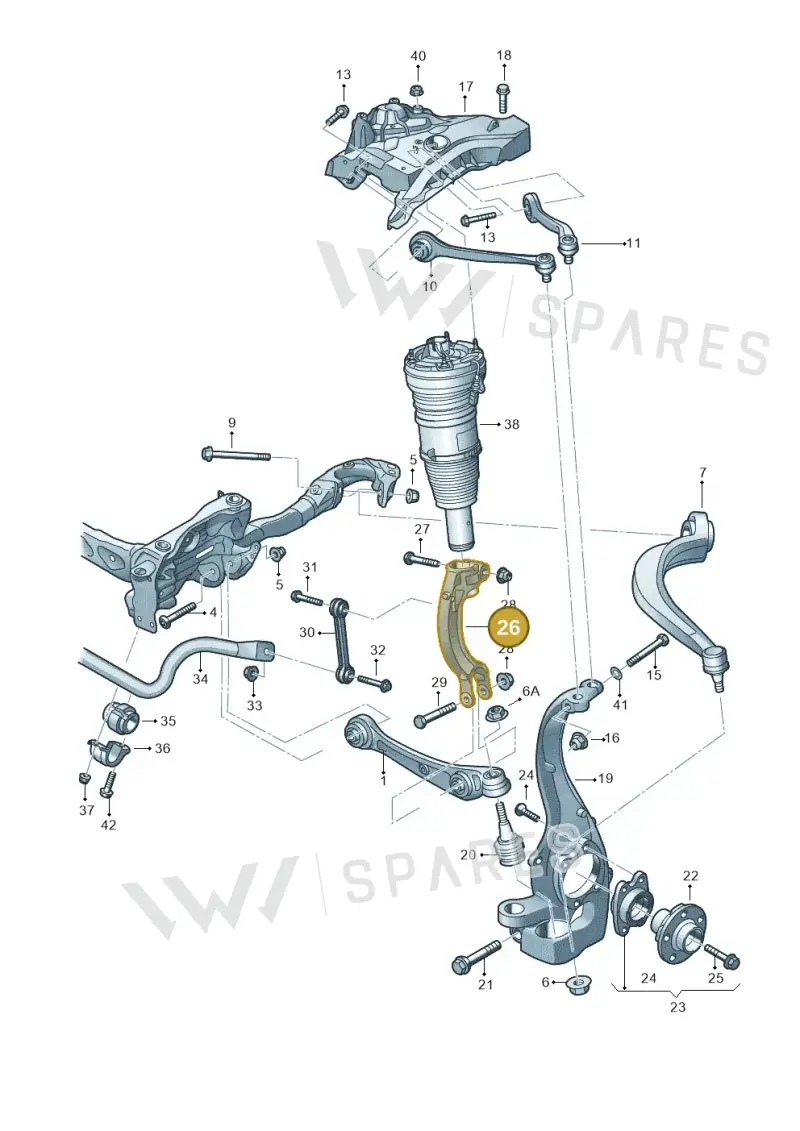 4N6413038 — Audi A8 (2017-2025) diagram 696407000, position 26