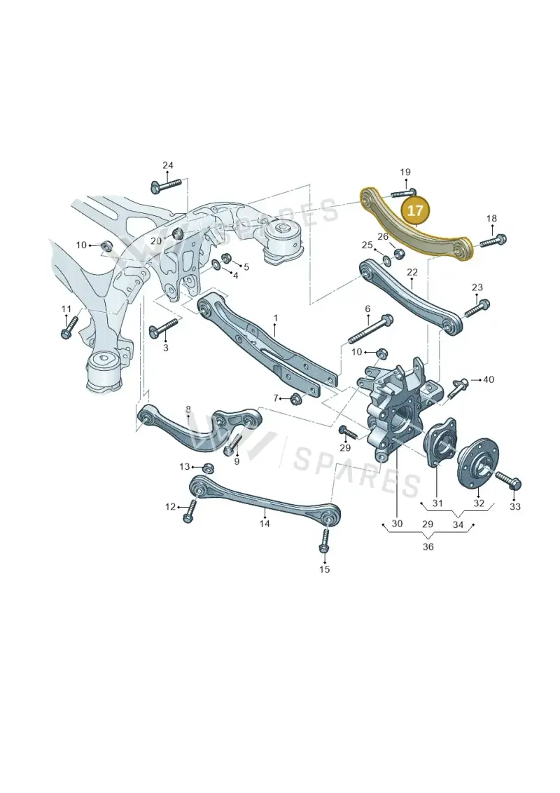 4N6505397A — Audi A8 (2017-2025) diagram 838505250, position 17