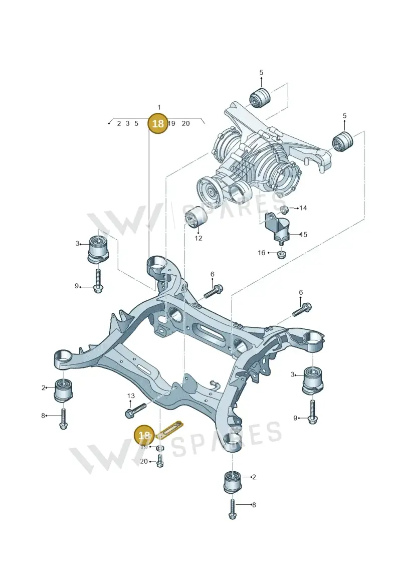 4N6511443 — Audi A8L (2017-2022) diagram 838505070, position 18
