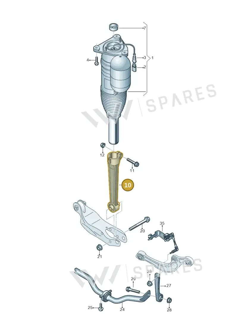 4N6513073C — Audi A8L (2017-2022) diagram 838511050, position 10