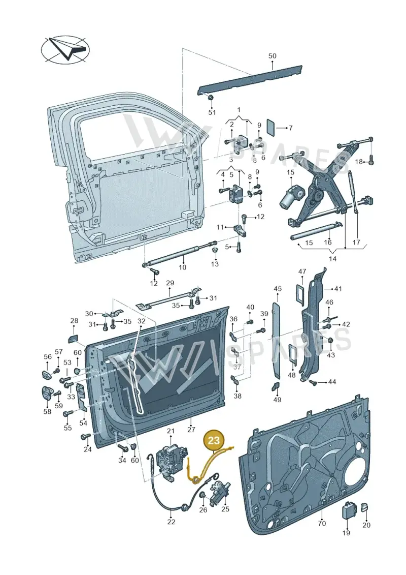 4N6837085A — Audi A8 (2017-2025) diagram 838831000, position 23
