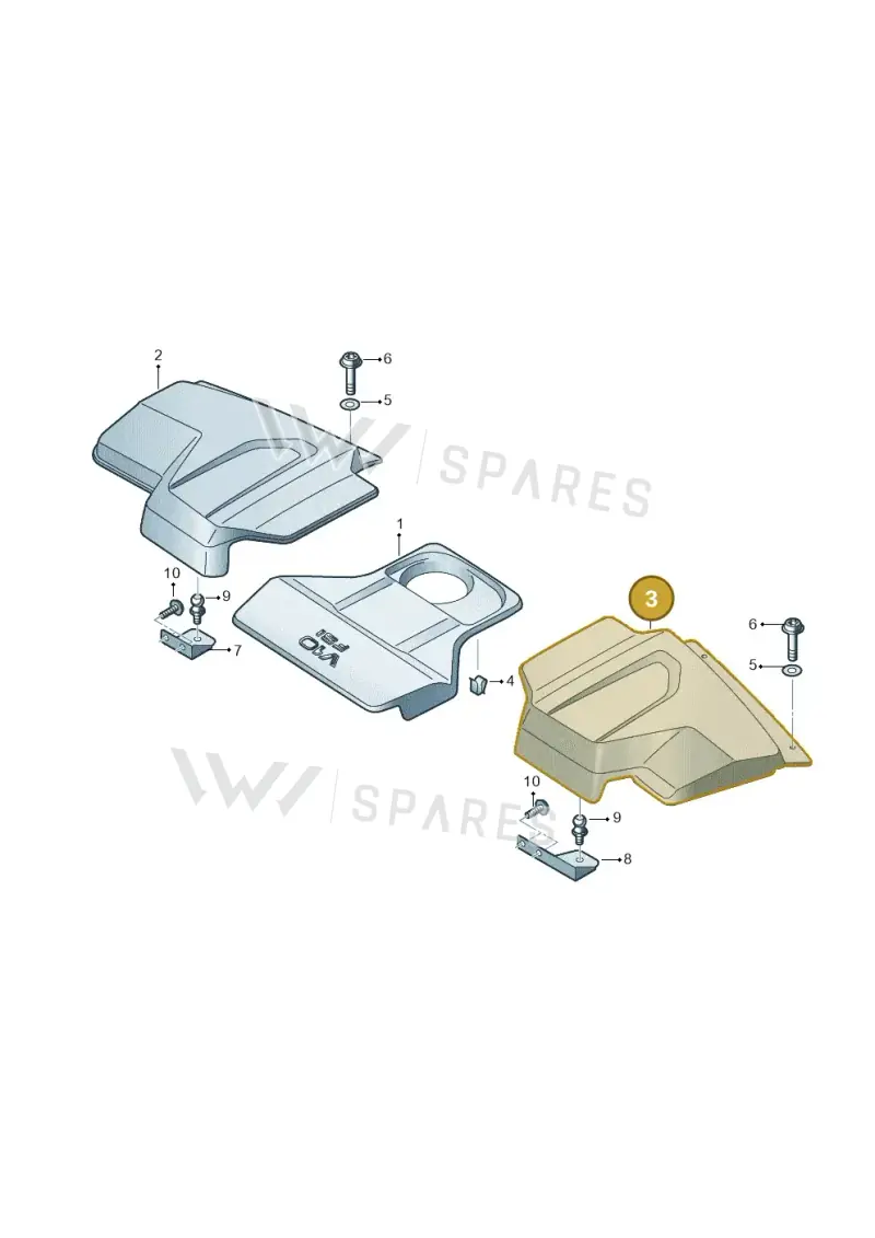 4S0103907A — Audi R8 Spyder (2015-2024) diagram 872103078, position 3