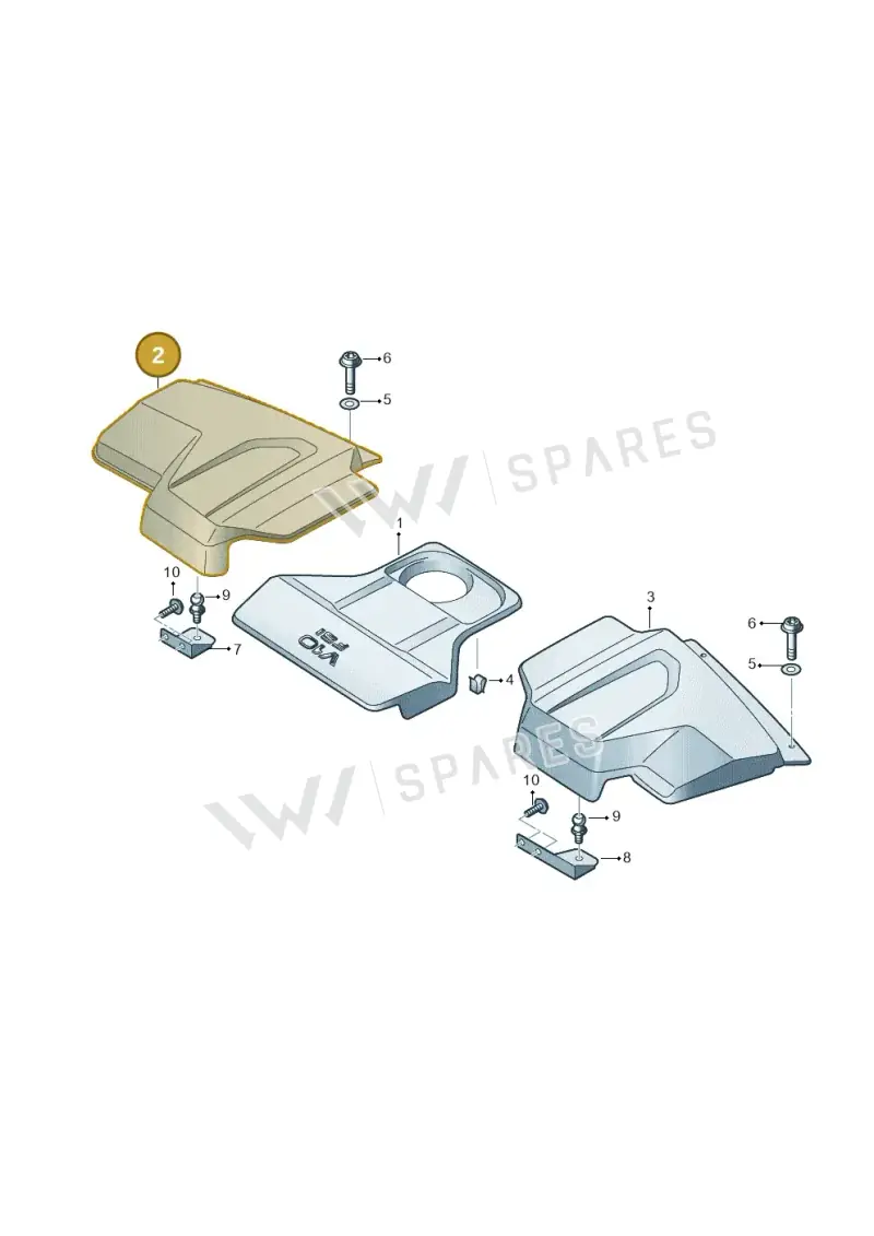 4S0103908A — Audi R8 Spyder (2015-2024) diagram 872103078, position 2
